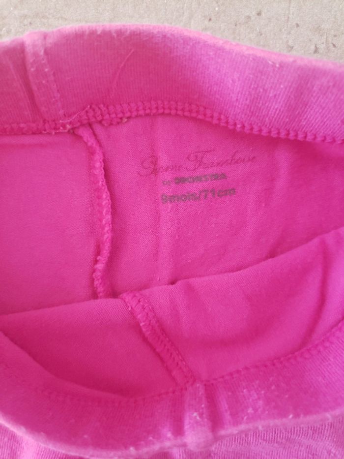 Pantacourt rose fleurs 9 mois - photo numéro 2