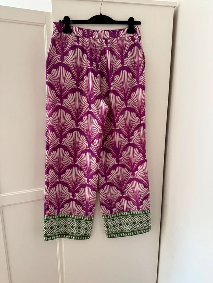 Superbe pantalon fluide jambes larges Zara 🌸 L 40 42 - photo numéro 6