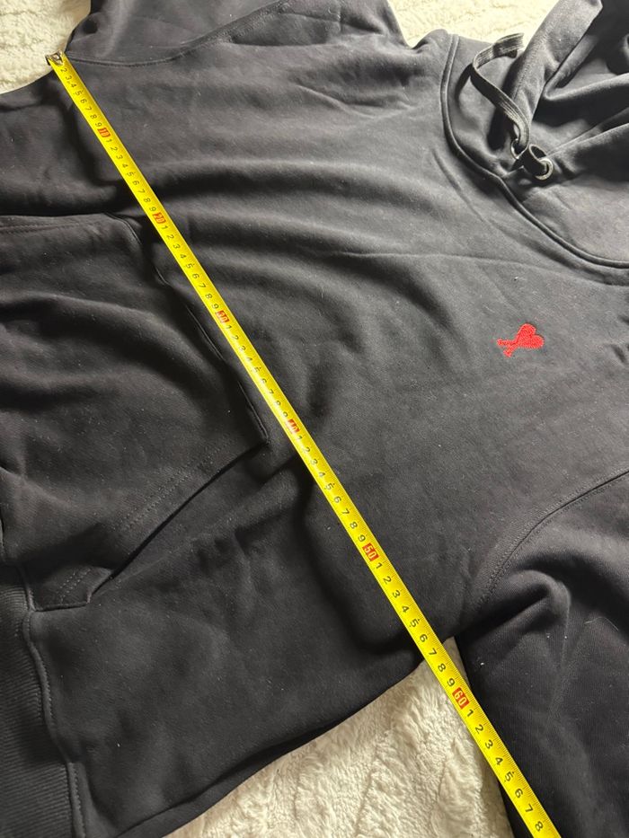 Hoodie Ami Paris noir | Logo cœur rouge | Taille M - photo numéro 6
