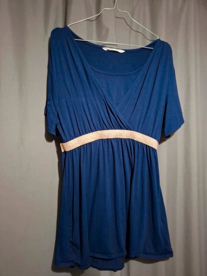 Tee shirt tunique bleue marine Taille L