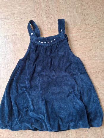 Robe velours bleue