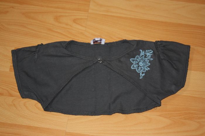 Gilet couvre épaule gris coton 5 ans - photo numéro 9