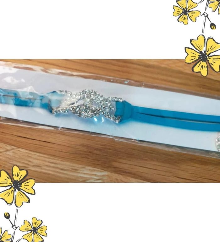 Bracelet simili cuir turquoise avec œil en strass – Neuf & scintillant - photo numéro 6