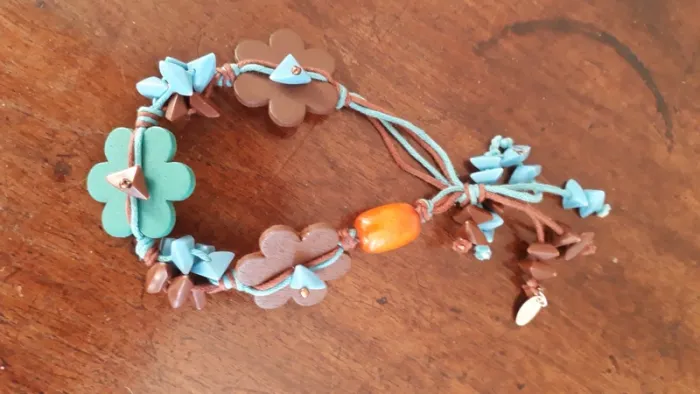 Bracelet turquoise et chocolat - Neuf - photo numéro 2