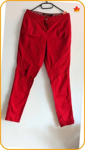 Chino rouge femme Zara 34