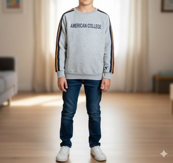 Sweatshirt American college garçon