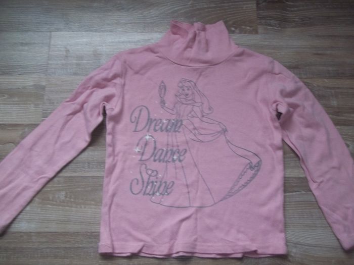 Sweat fin rose pêche Disney(1) Princess 5/6 ans