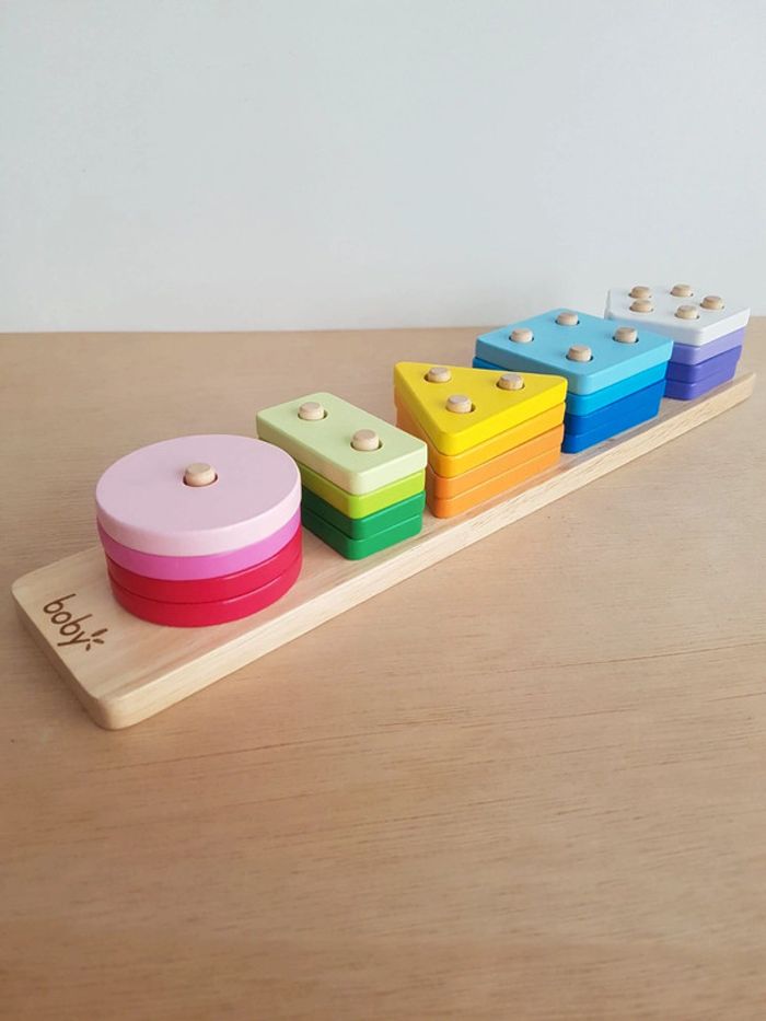 Boby puzzle encastrement bois formes et couleurs - photo numéro 8