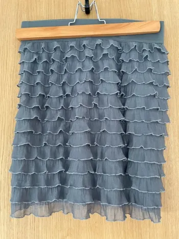 Jupe soft grey grise 34-36 volants