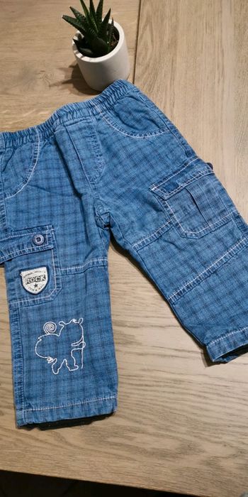 Pantalon 18 mois bleu à carreaux