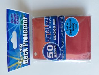 Pack de 50 pochettes/sleeves Ultra PRO Metalized Dragon Red Small