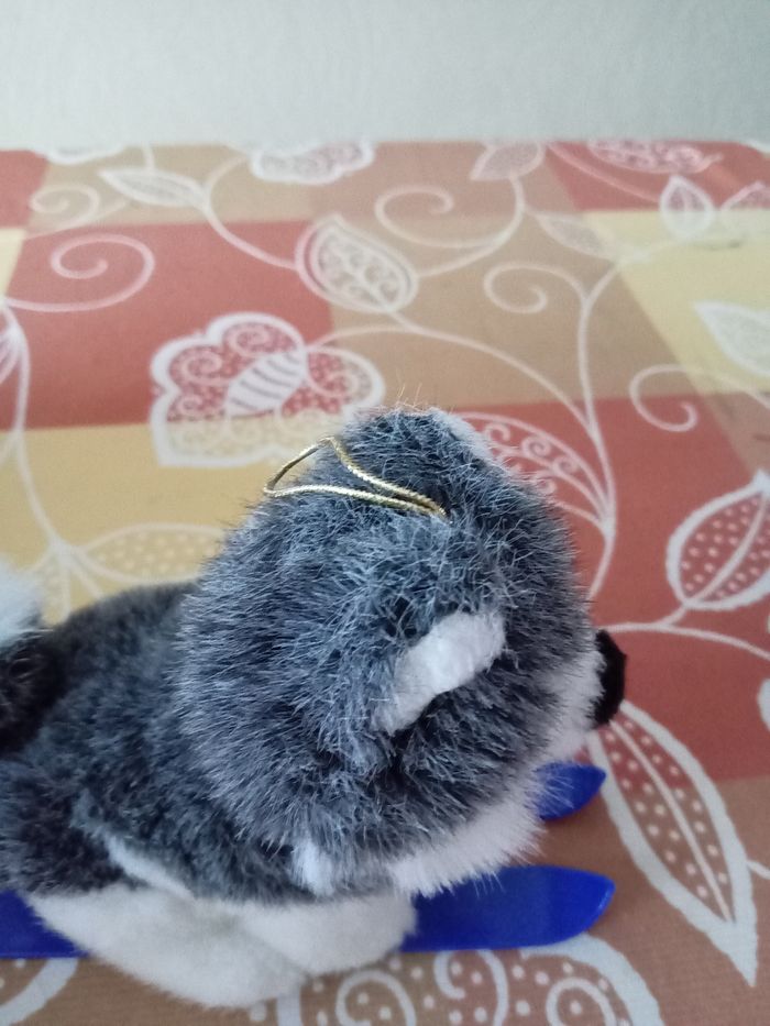 Peluche "husky sur ski " - photo numéro 3