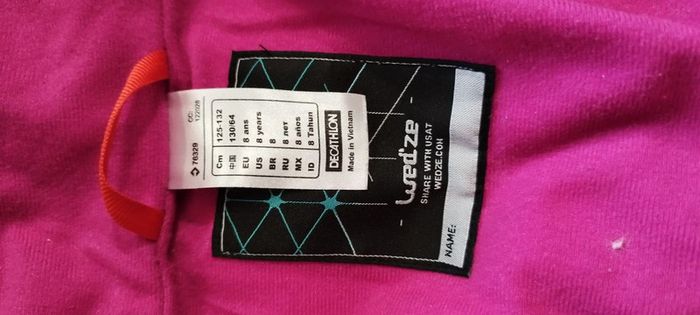 Manteau de ski wed'ze fille 8 ans - photo numéro 7