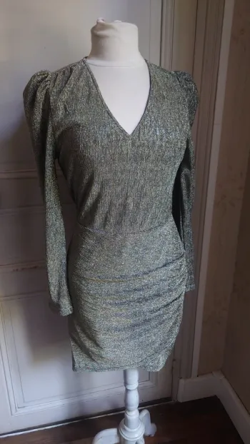 Robe de soirée glitter La Petite Étoile T36/38 – noire & argentée, chic fête et cocktail