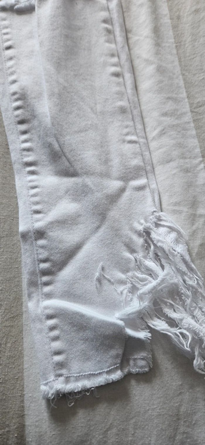 Jeans Blanc Blooshop Taille 38  Effet Mode Garanti - photo numéro 3