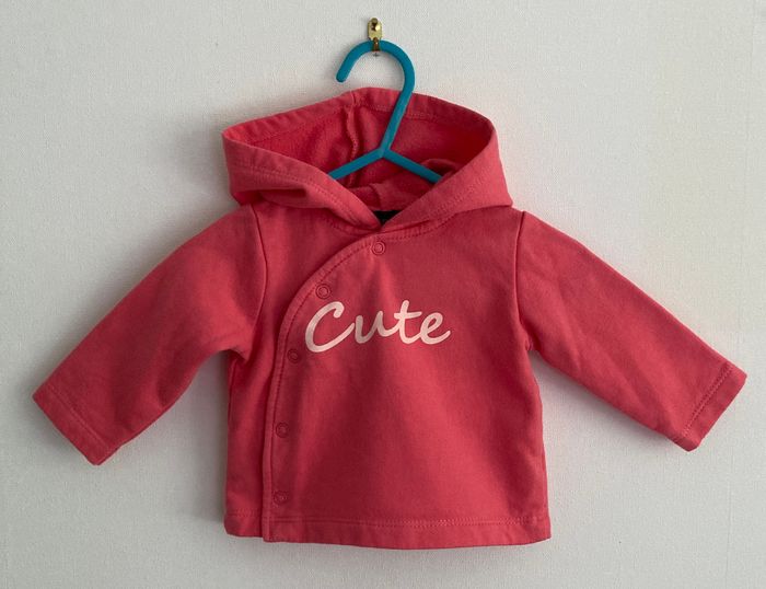 gilet à capuche avec pressions Cute fille 6 mois