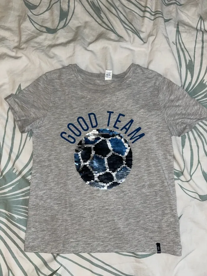 T-shirt, ballon de foot à sequins, Okaïdi