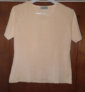 Pull Vintage crème sans manche