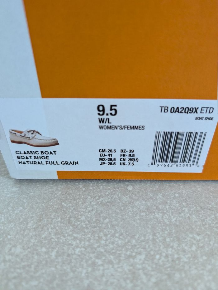 Timberland Classic Boat Shoe / Mocassins - Natural Full Grain - Taille 41 - photo numéro 5