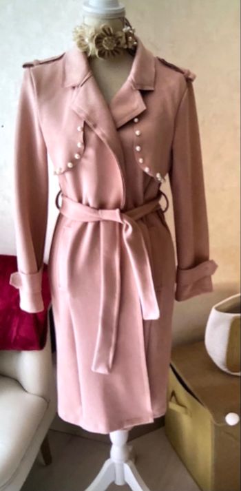 Magnifique trench-coat rose nude