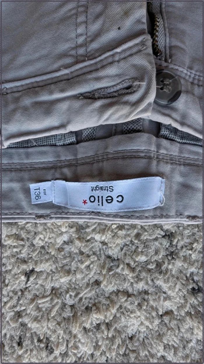 Pantalon Celio taille 38 homme gris clair - photo numéro 6