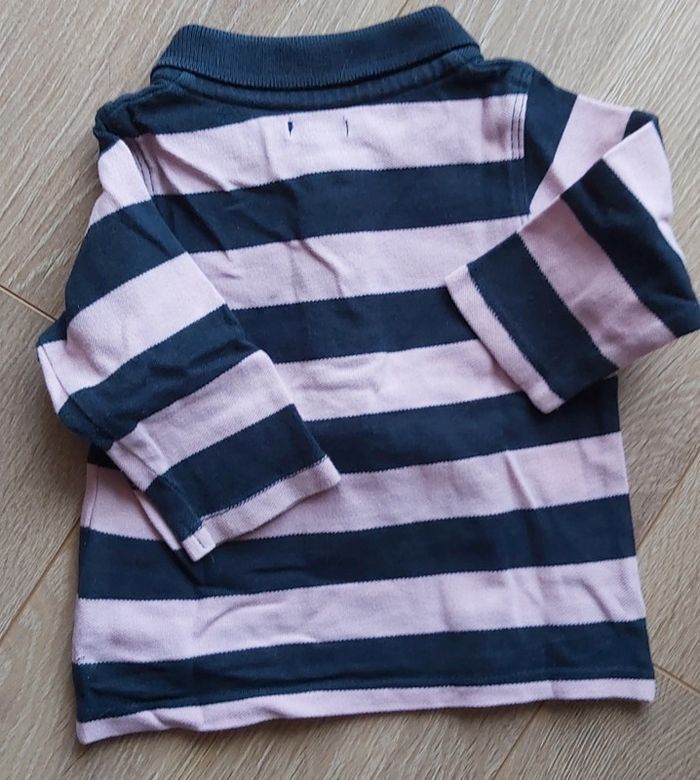 Polo rayé bleu et rose - photo numéro 2