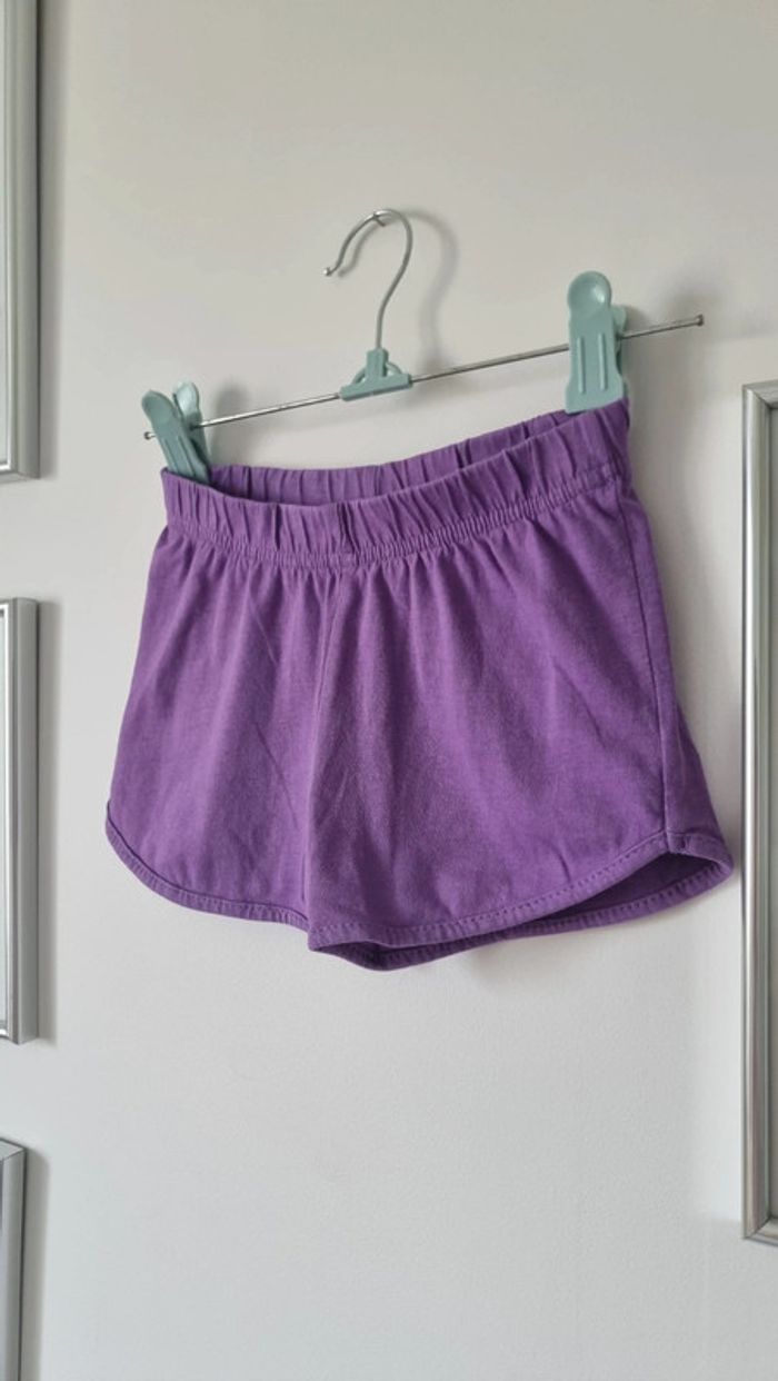 Lot chemise, blouse légère lisa rose et short violet taille 4ans - photo numéro 3