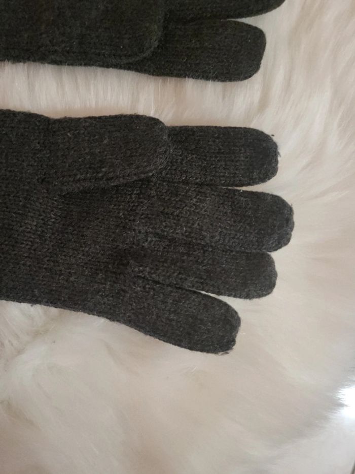 Gants ikks gris laine 8/10 ans - photo numéro 3