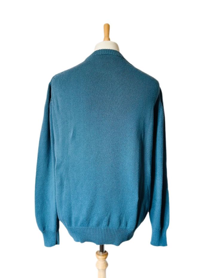 🌿Pull coton bleu vintage années 90 authentic vintage 90s Cotton sweater🌿 - photo numéro 3