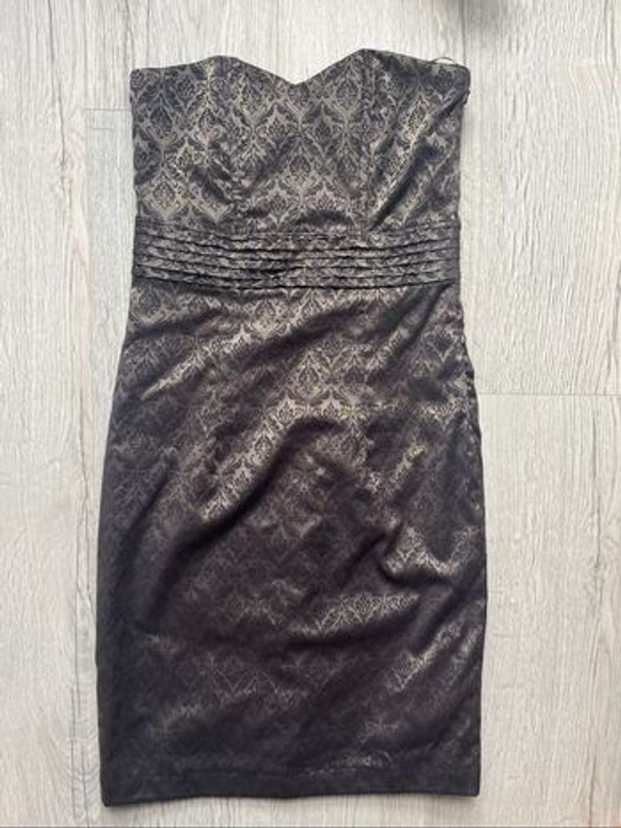 Ensemble robe fourreau + veste assortie – gris violet satiné – Taille 36 - photo numéro 4