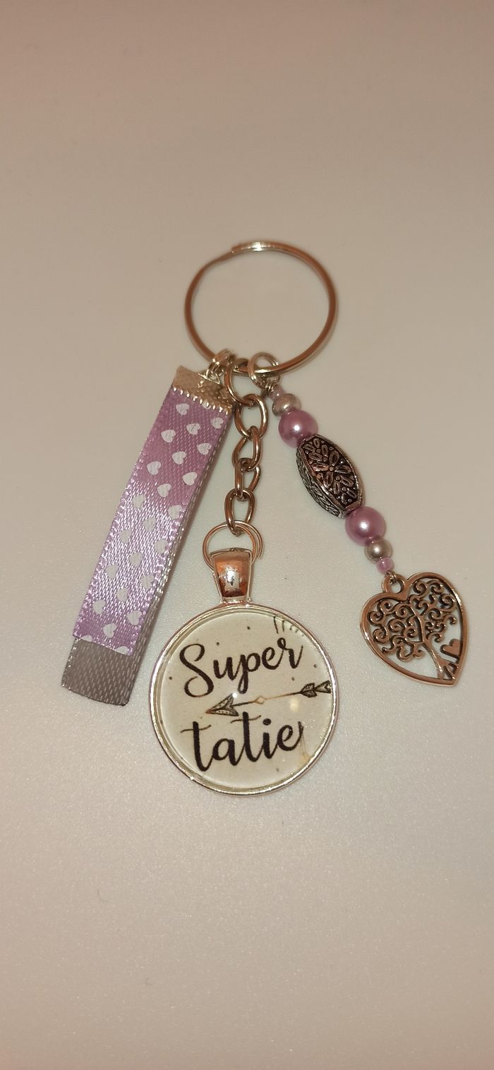 Porte clé tatie " Super tatie "