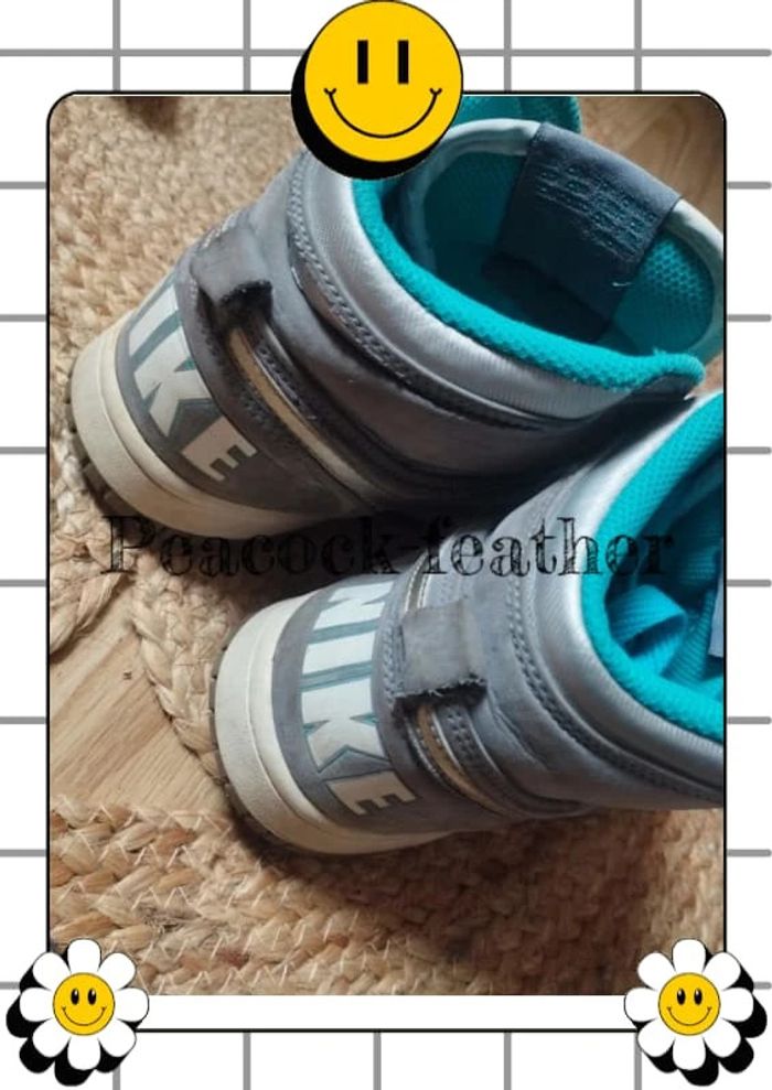 Baskets Nike grises turquoise 37.5 - photo numéro 6