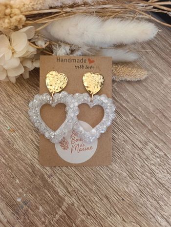 Boucles d'oreilles en résine 