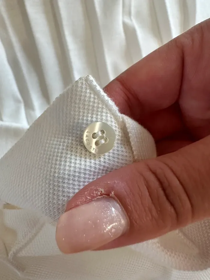 Robe polo Lacoste blanche taille 36 - photo numéro 6