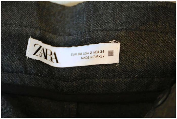 C37 pantalon gris Zara 34 - photo numéro 3