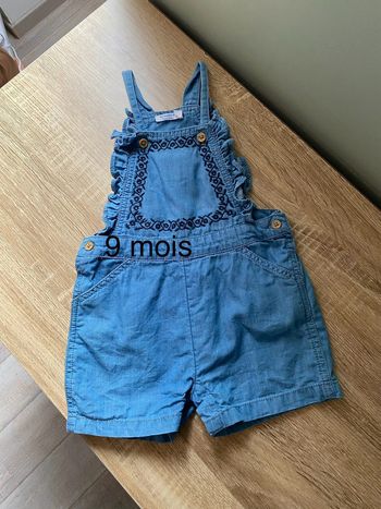 Salopette short - 9 mois