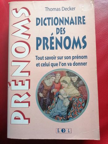 Livre dictionnaire des prénoms