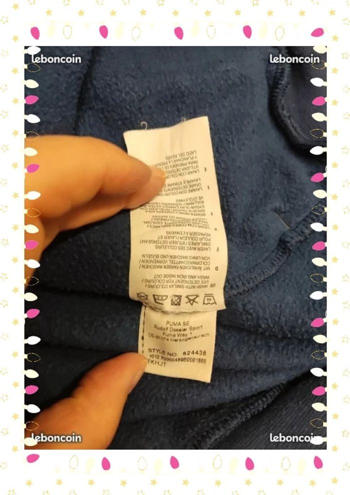 Sweat à capuche bleu 14 ans puma - photo numéro 4