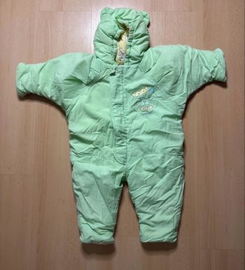 Combinaison de ski vert clair chat  taille 12 mois enfant