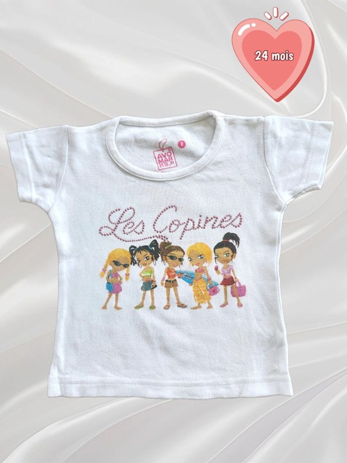 T-shirt blanc fille 24 mois