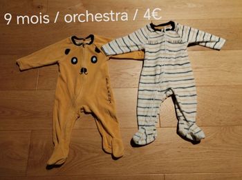 Lot de 2 pyjamas 9 mois