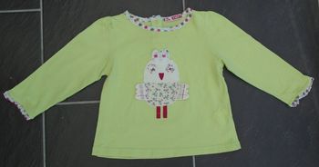 Tee shirt manches longues fille 12 mois