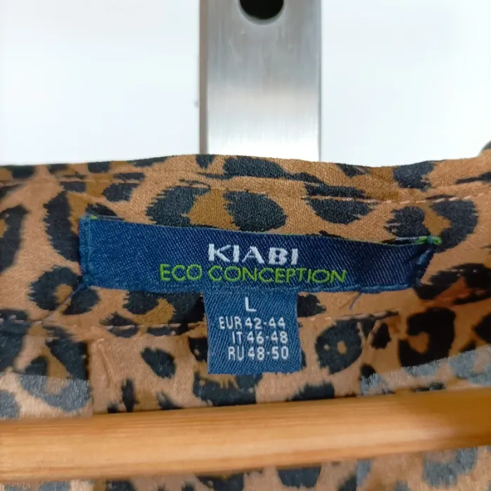 Blouse fluide léopard Kiabi Eco Conception col mao taille 42-44 A844 - photo numéro 8