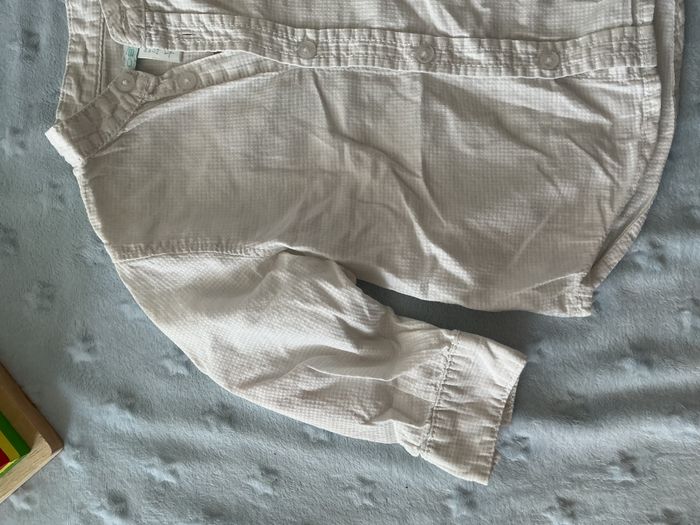 chemise manches longues blanc poche poitrine 12 mois obaibi - photo numéro 5