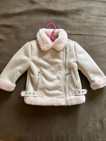 Manteau rose poudré