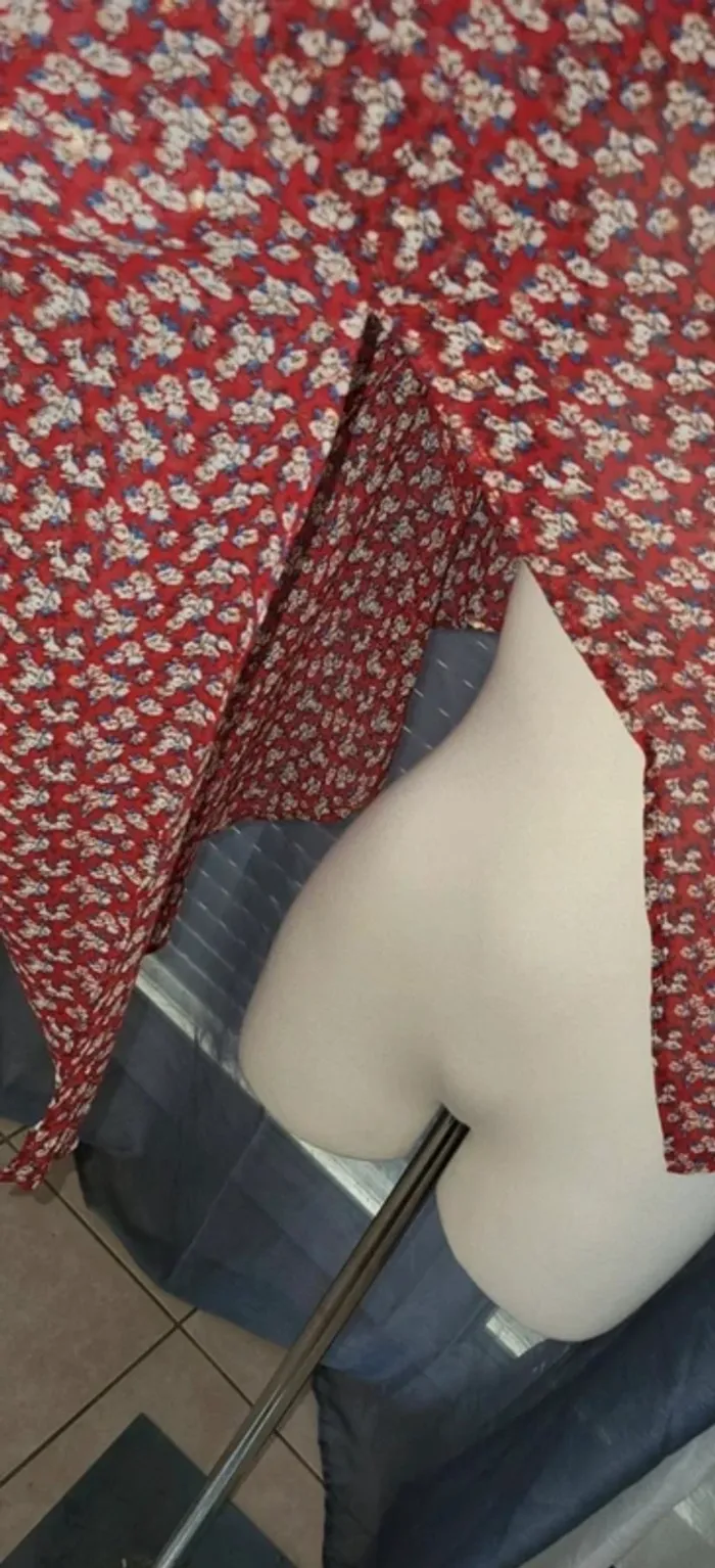 Robe fleurie longue fendue S - photo numéro 5