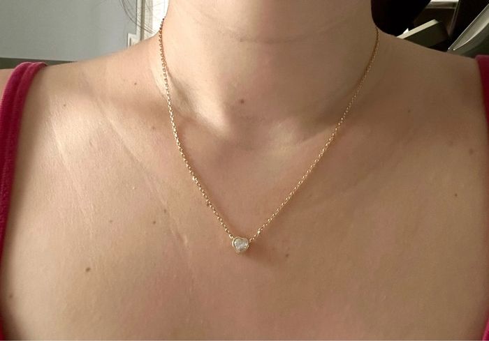 Chaîne plaqué or avec pendentif en forme de cœur - neuf