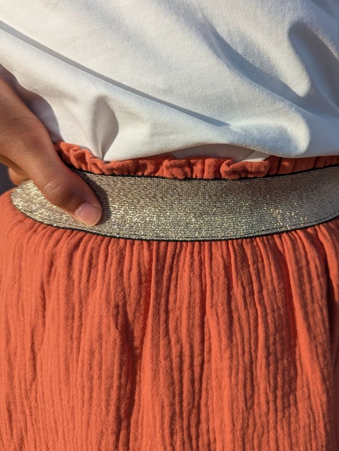 Jupe gaze de coton Chartres terracotta Taille 6 ans - photo numéro 3