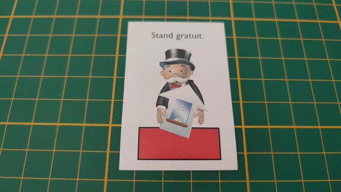 Carte Stand gratuit rouge pièce jeu de société Monopoly junior à la fête foraine Hasbro #B83