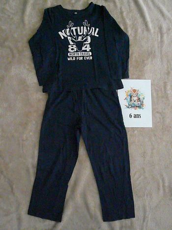 Pyjama 2 pièces bleu marine 6 ans (n°8)
